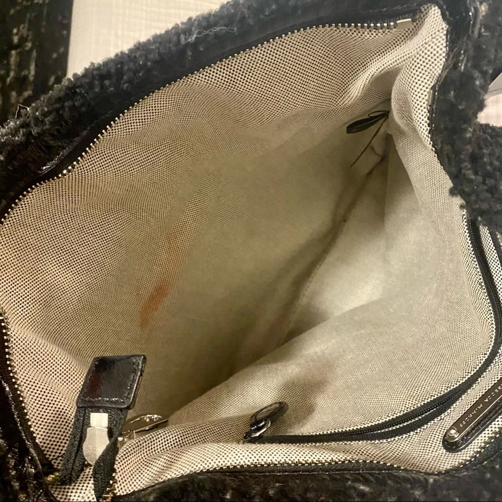 Rebecca‎ Minkoff Alexa Black Shearling Hobo Bag - Picture 7 of 8